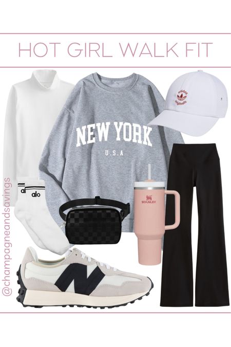 Athletic wear but make it comfy casual and chic! This sporty outfit is perfect for everything from running errands to coffee date outfit to oh right an actual workout outfit! Featuring new balance 327 sneakers, cozy crew neck sweatshirt, flared leggings, and more sporty chic accessories to complete the look!

#LTKfitness #LTKSeasonal #LTKfindsunder50