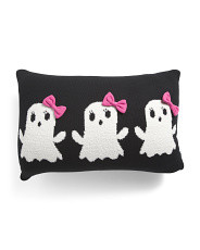 16x24 Ghost Pillow With Bow Applique | Marshalls