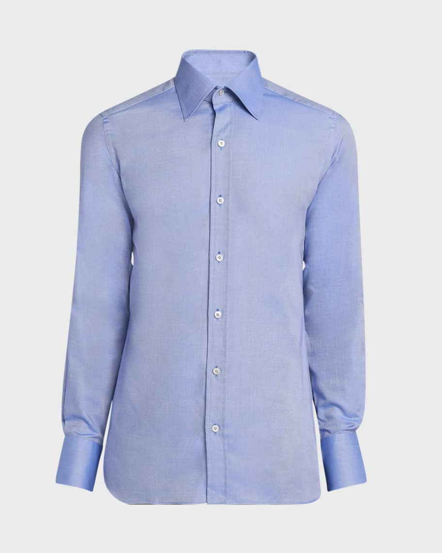 TOM FORD Men's Cotton Oxford Slim Fit Dress Shirt | Neiman Marcus