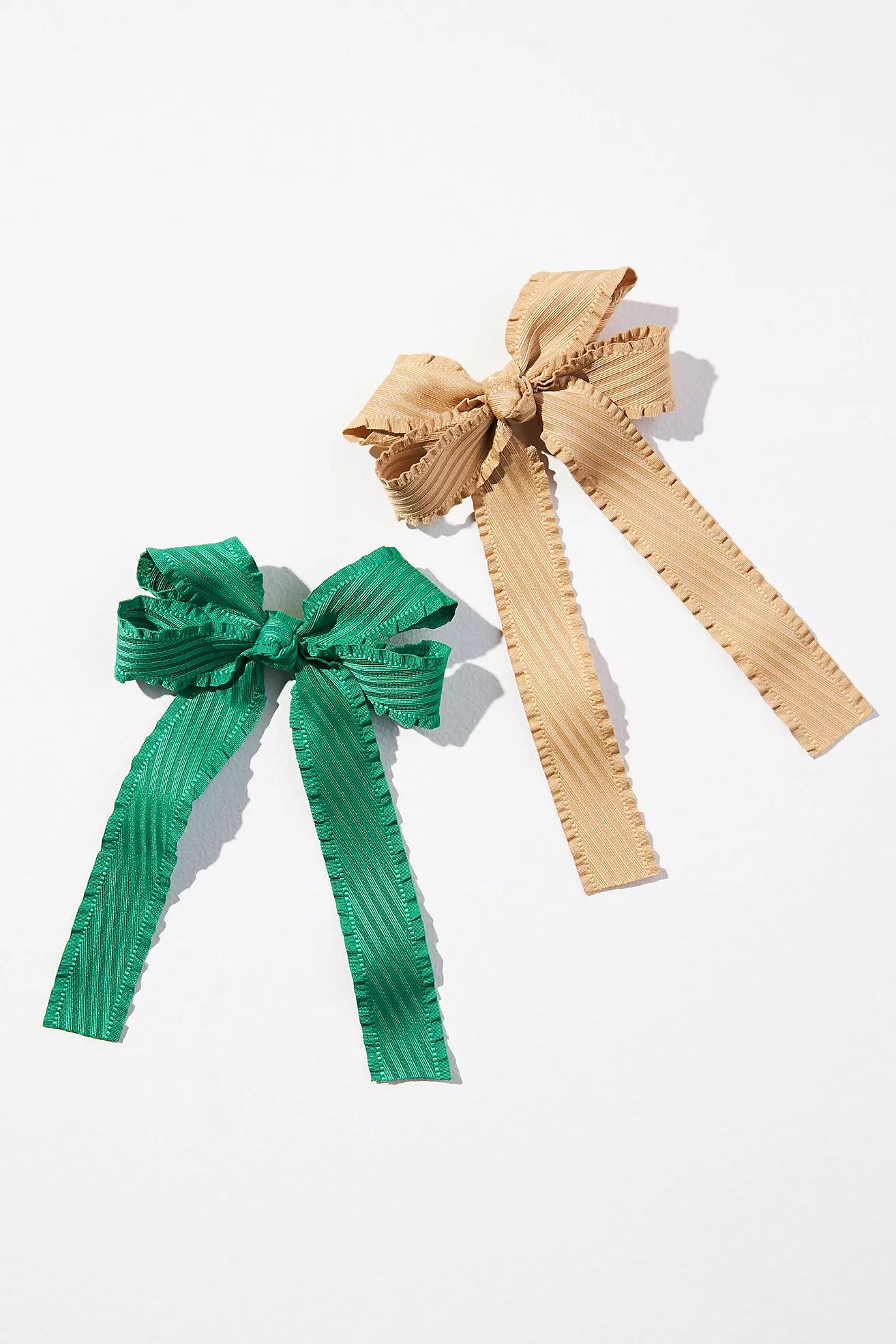 Scalloped Trim Hair Bow Clip | Anthropologie (US)