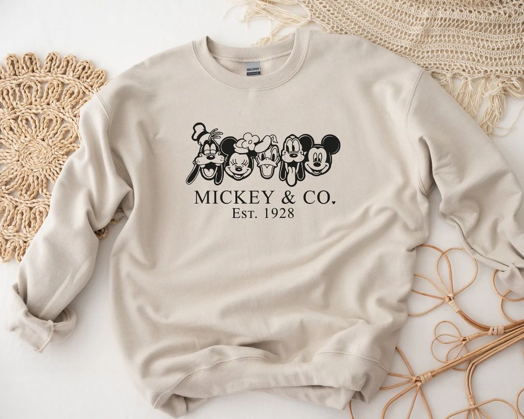 Mickey & Co sweatshirt, Disney Sweatshirt, Disney Shirts , Unisex Sweatshirt, crewneck sweatshirt... | Etsy (US)