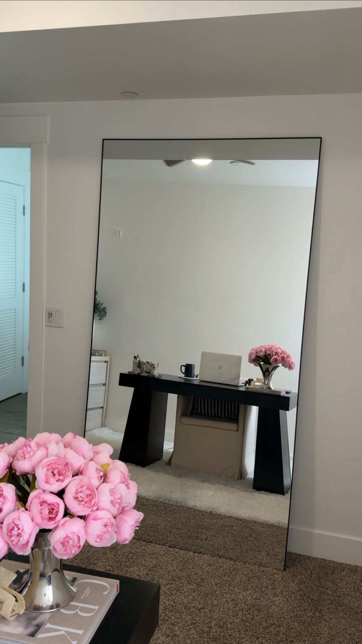 7’ oversized floor mirror for $250!! Delivery to your room available 