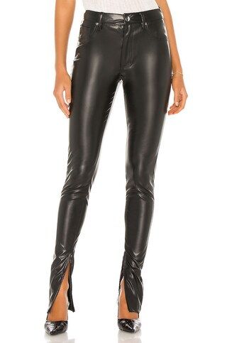 WeWoreWhat Stiletto Vegan Leather Zip Pant in Black from Revolve.com | Revolve Clothing (Global)