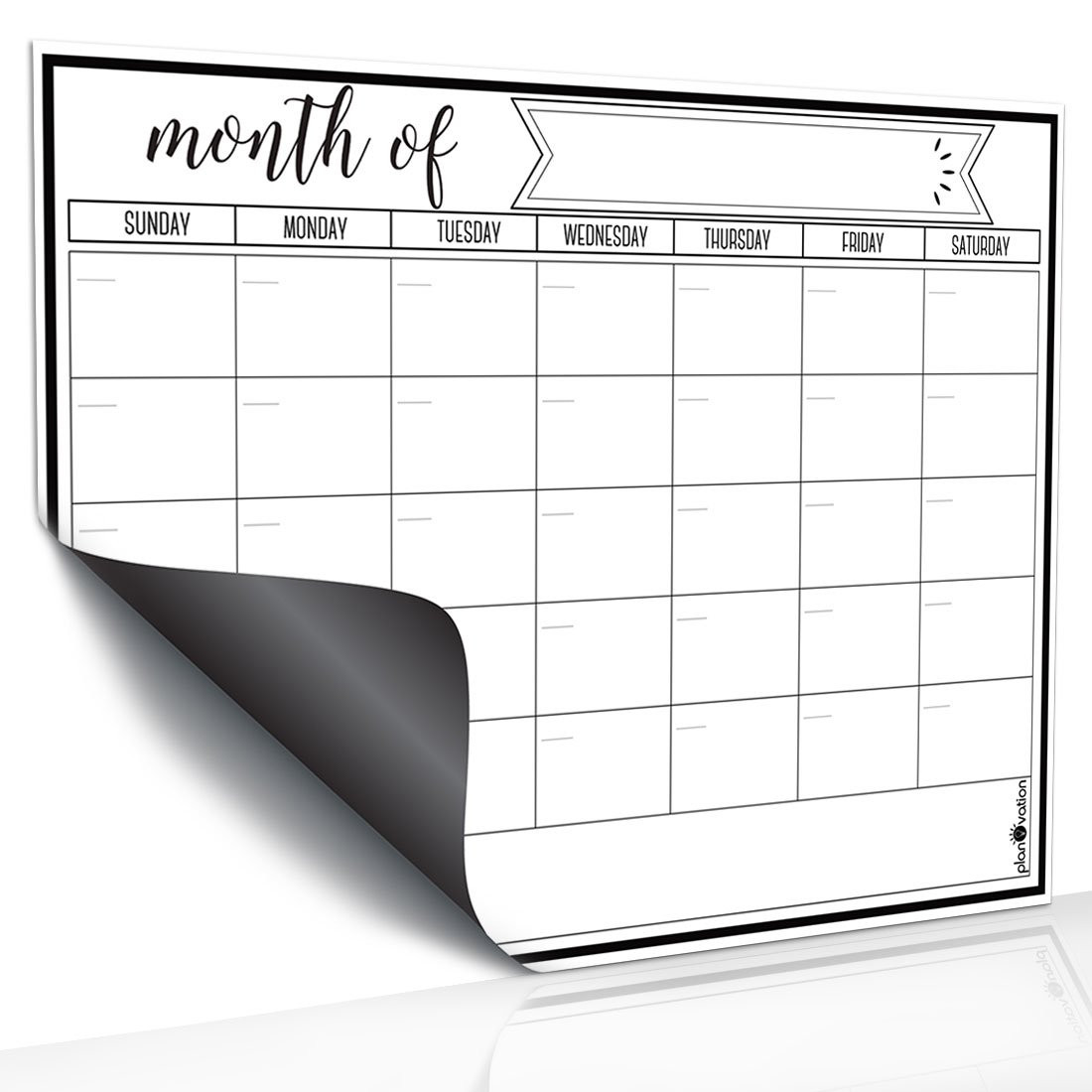 Magnetic Calendar for Refrigerator - Magnetic Dry Erase Calendar for Kids, Teens & Adults, Monthl... | Amazon (US)