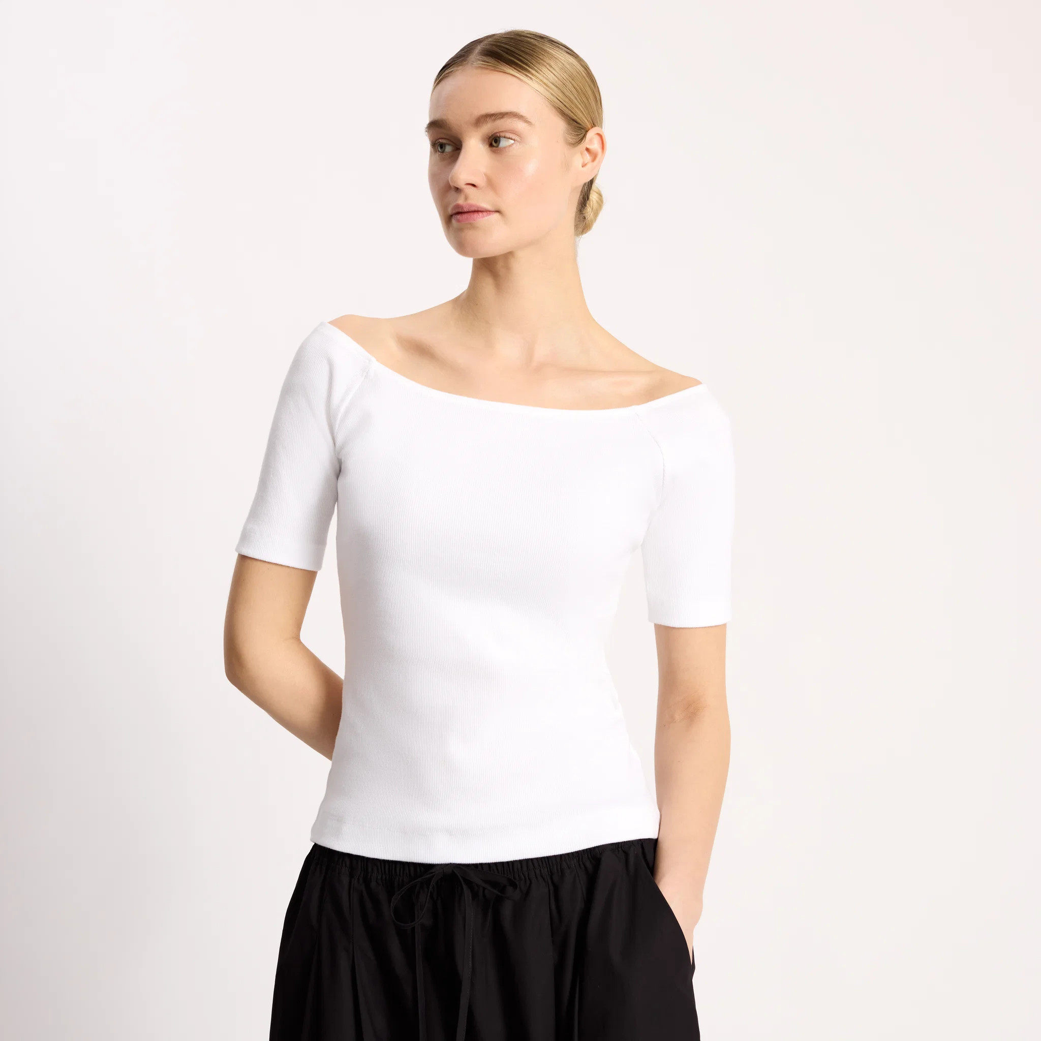 White Bardot Top | Albaray
