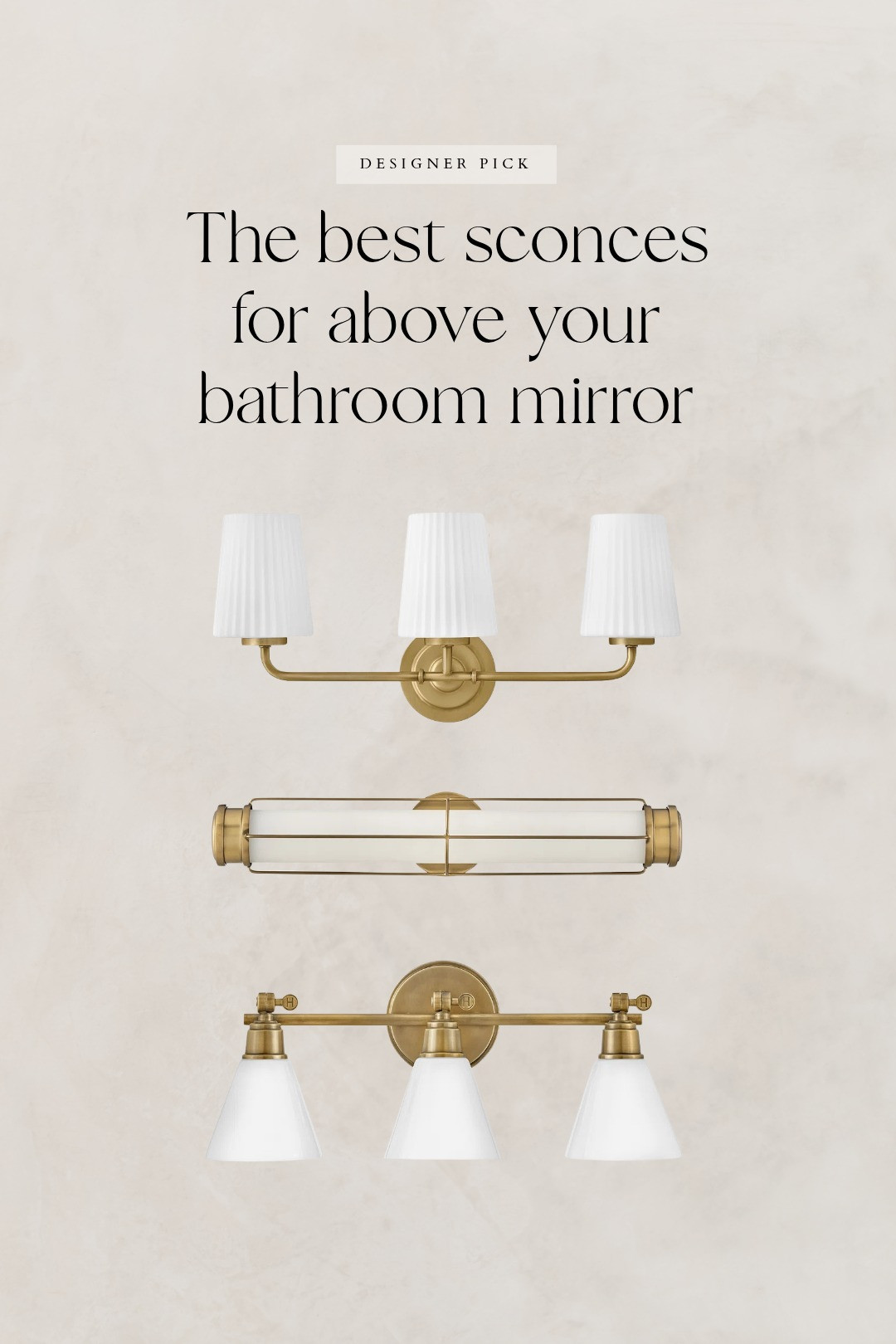 The best sconces for above your bathroom mirror ✨ bathroom vanity, bathroom organization, bathroom mirror, bathroom decor, bathroom rug, small bathroom design, bathroom design, bathroom designs, powder bath, powder room, powder bathroom, powder room wallpaper, half bath, half bathroom, half bath wallpaper, bathroom vanity, bathroom decor, bathroom lighting, bathroom mirror, lighting fixture, sconce lights, sconce lighting, vanity light, brass bathroom faucet, gold bathroom faucet, champagne bronze bathroom, champagne bronze mirror, champagne bronze hardware, champagne bronze cabinet pulls, organize your bathroom space, vanity setup ideas with storage, bathroom sconces 

 #LTKHome #LTKSaleAlert