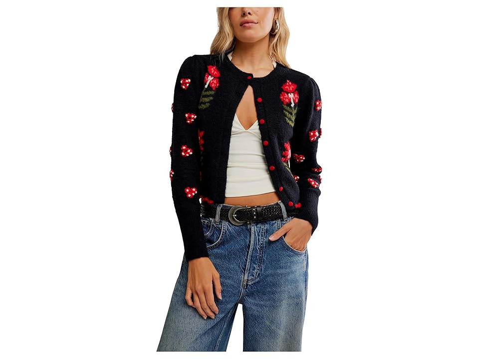 Free People Nonna Sweater Women's Sweater Midnight Bloom Combo : XL (Women's 16), Cotton | Zappos