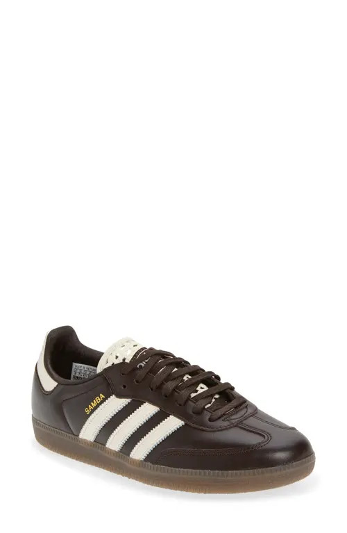 adidas Gender Inclusive Samba OG Sneaker in Aurora Coffee/off White/gold at Nordstrom, Size 5.5 | Nordstrom