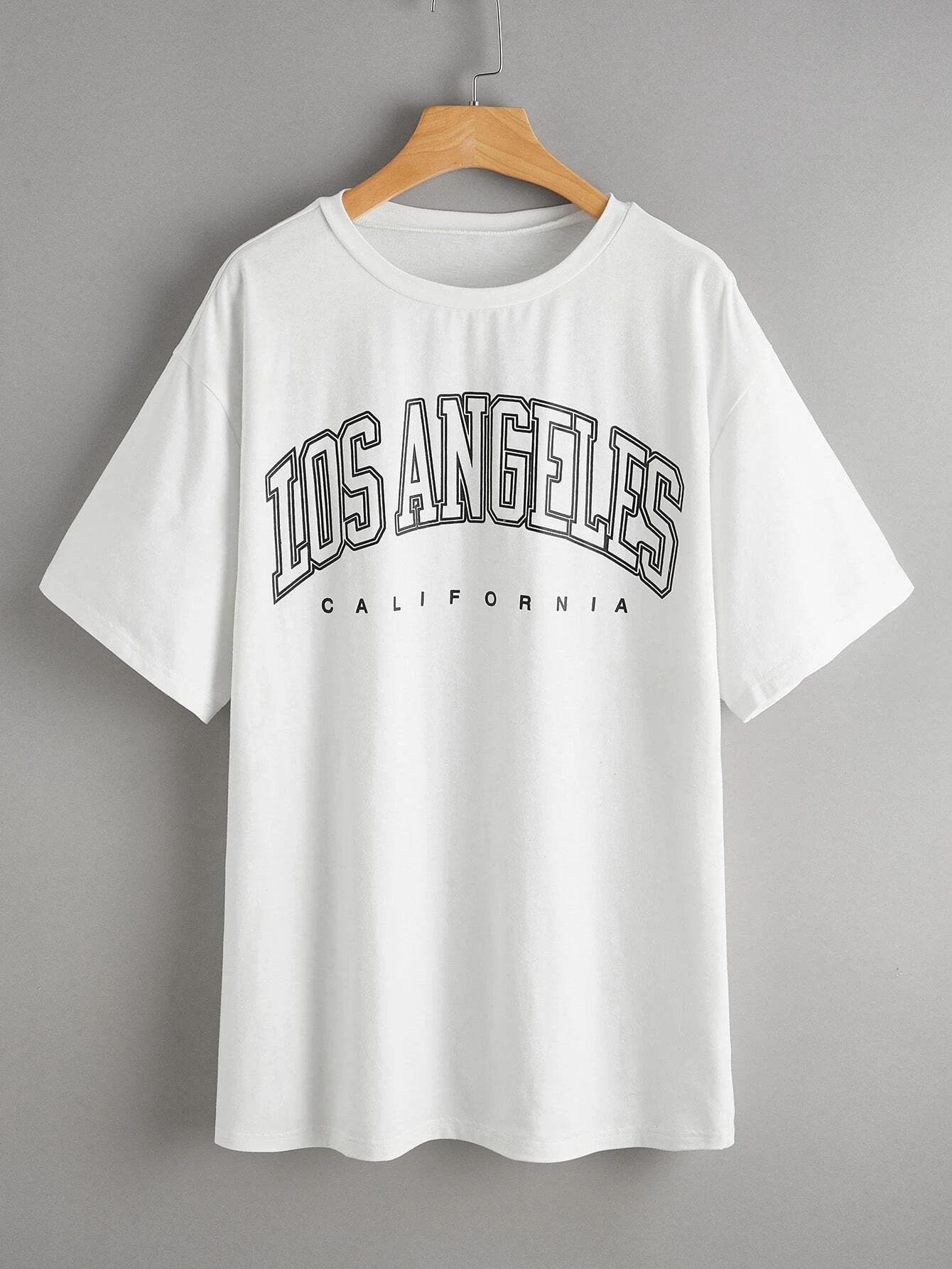 Los Angeles Graphic Oversized Tee | SHEIN