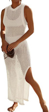 Click for more info about Bsubseach Crochet Swim Coverup Sleeveless Knitted Cover Up Dress