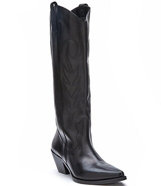 Agency Leather Tall Western Boots | Dillard's