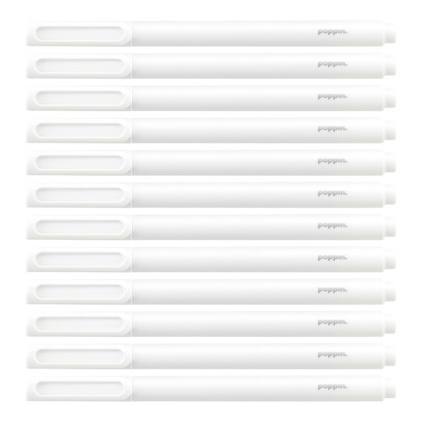 Poppin White Signature Ballpoint Pens Pkg/12 | The Container Store