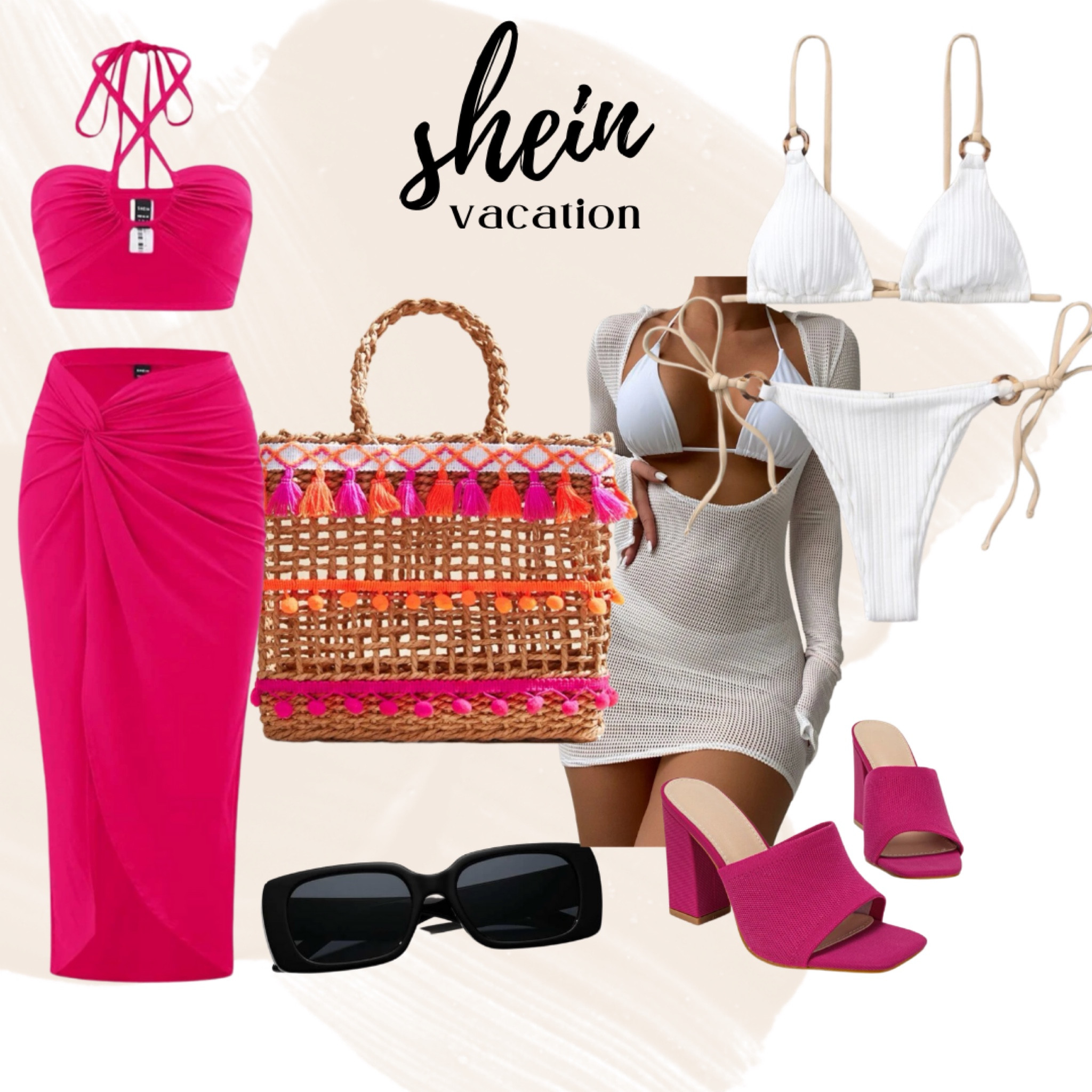 Hot pink SHEIN vacation essentials summer 

#LTKsalealert #LTKSeasonal #LTKFind