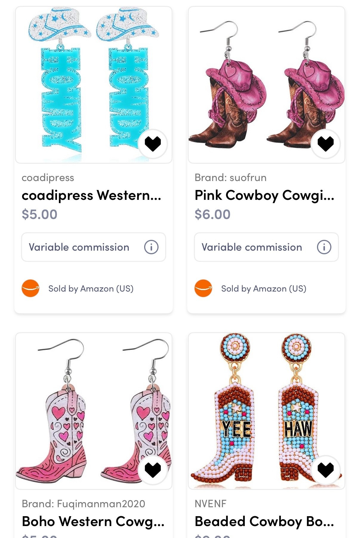 Western earrings