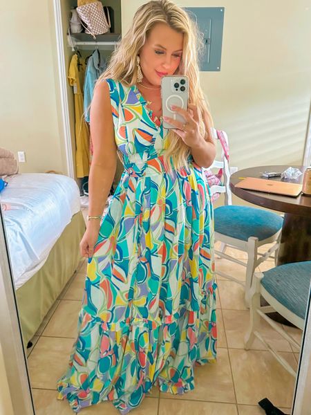 Blue maxi dress from reddress boutique size up to a M.. there isn’t a ton of stretch. 

#LTKswim #LTKunder100 #LTKtravel