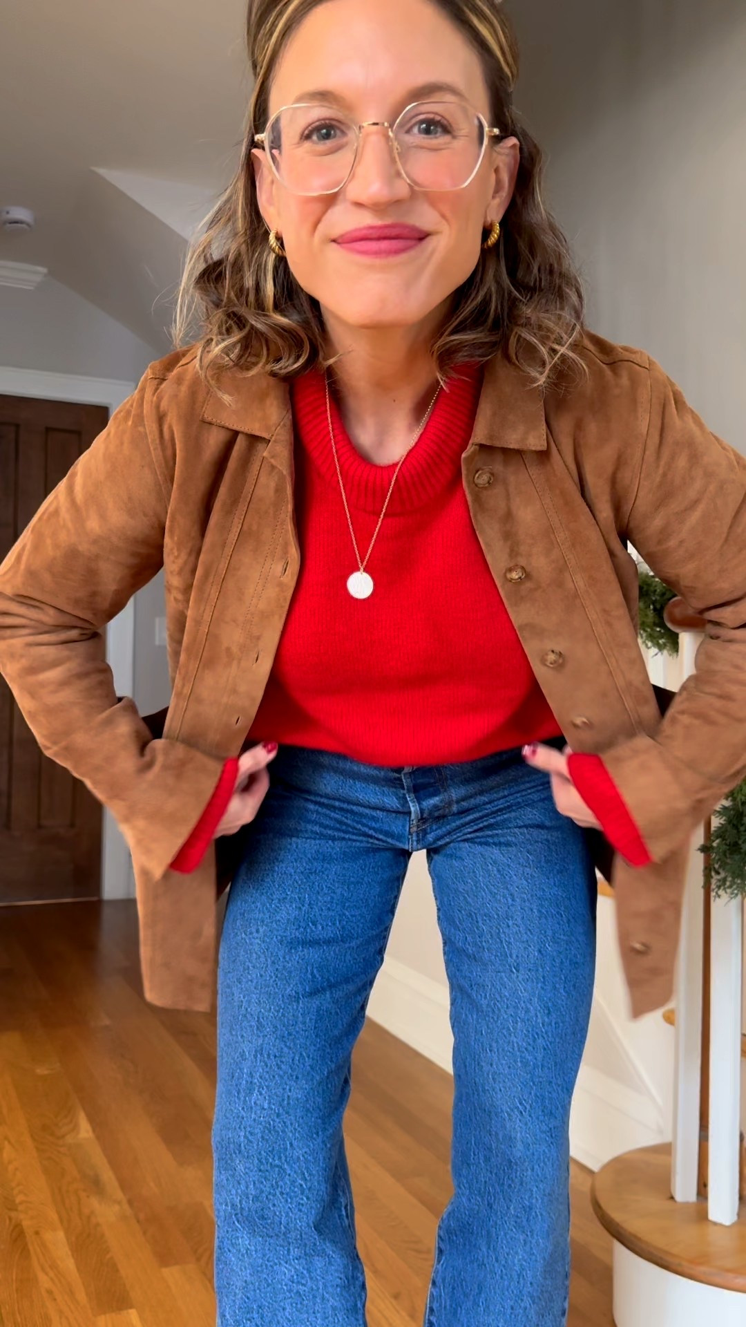 What I Wore: Saturday 🤍

H&M red sweater, XS, TTS for an oversized fit. Sèzane jacket, 2, runs small, size up at least one. Levi’s denim, 25, runs small size up. Red socks old from Madewell similar linked. Frēda Salvador loafers, 25% off for Black Friday  

#LTKootd #LTKOver40 #LTKSeasonal