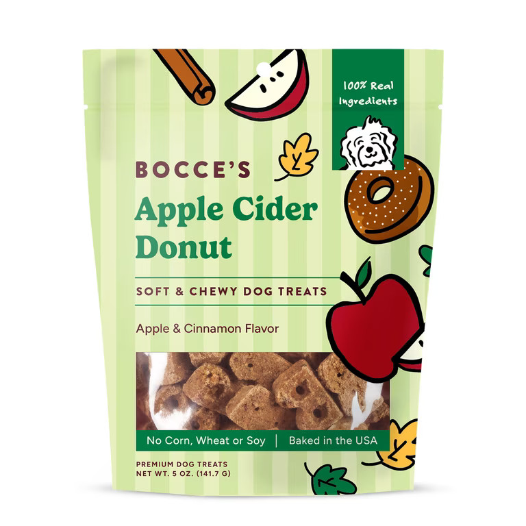 Bocce's Bakery Soft & Chewy Apple Cider Donut Soft Treats for Dogs, 5oz Bag | Walmart (US)