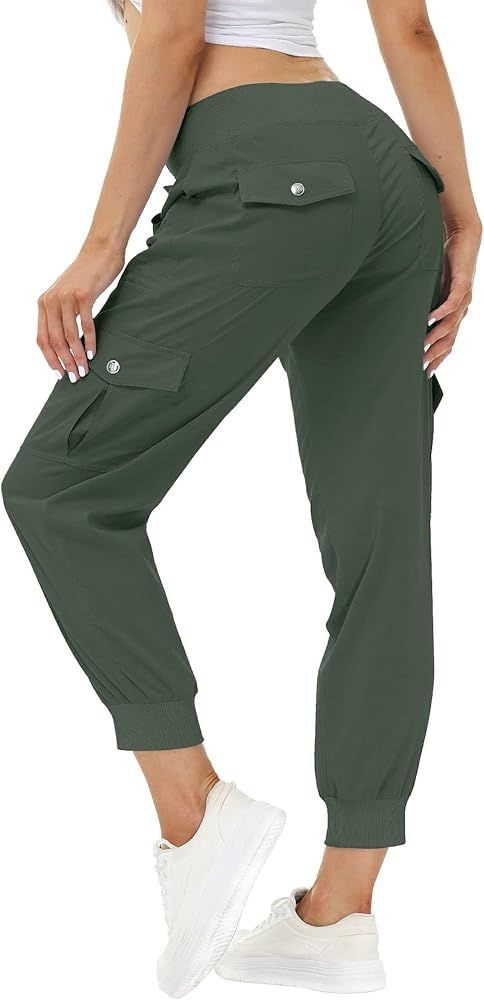 MoFiz Women's Lightweight Hiking Cargo Pants Outdoor Quick Dry Casual Travel Sweatpants Joggers E... | Amazon (US)