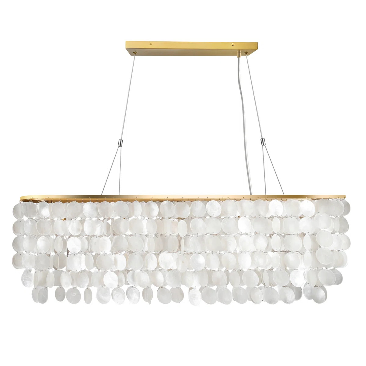 Bring timeless elegance and modern charm to your home with this 5-light stunning capiz shell chan... | Wayfair North America