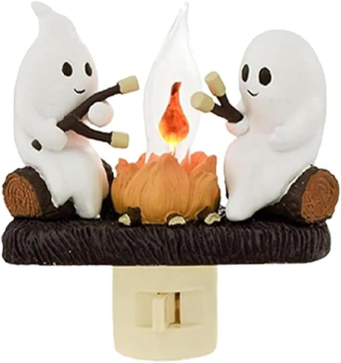 Ghost Campfire Night Light,2024 Halloween Ghost Campfire Flickering Nightlight,Plug-in Campfire N... | Amazon (CA)