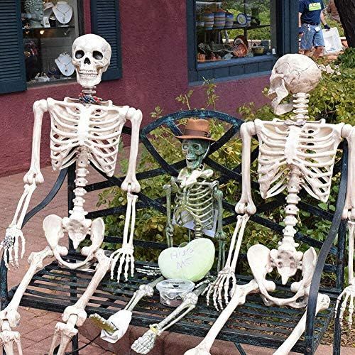 ZUPIIY Halloween Skeleton Life Size Clearance, 90/40/15 cm Full Body Posable Joints Skeletons Dec... | Amazon (US)