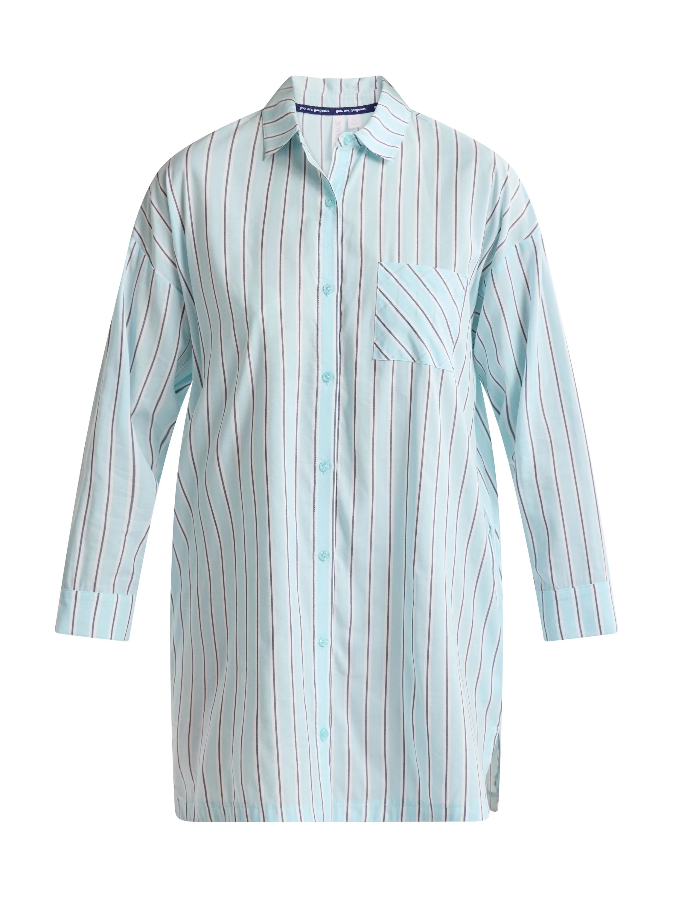 Joyspun Women’s Woven Long Sleeve Button Front Sleepshirt, Sizes XS-3X - Walmart.com | Walmart (US)