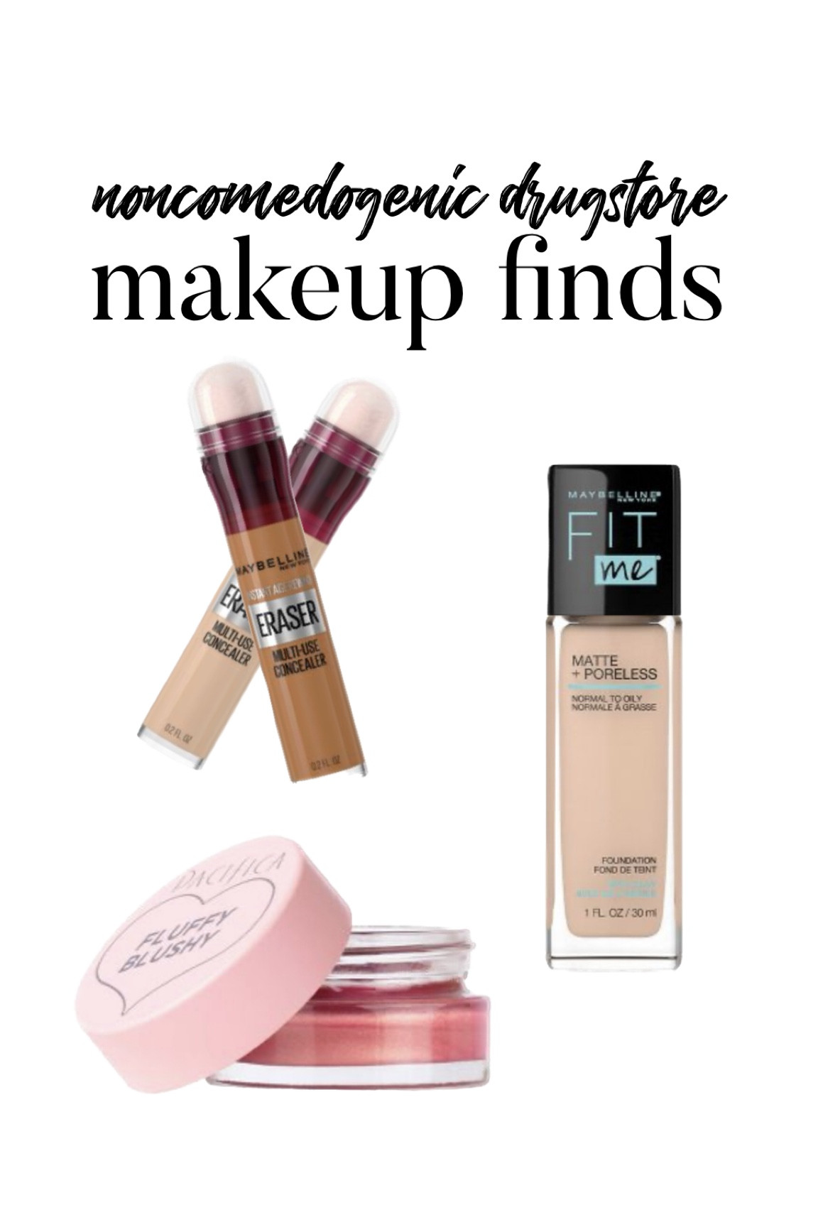 Noncomedogenic drugstore makeup finds target fit me foundation age rewind concealer fluffy blush

#LTKU #LTKsalealert #LTKbeauty