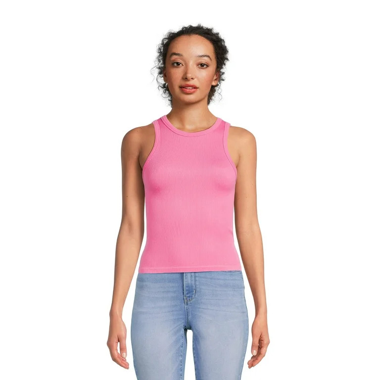 No Boundaries Seamless Tank Top, Women's and Women's Plus | Walmart (US)