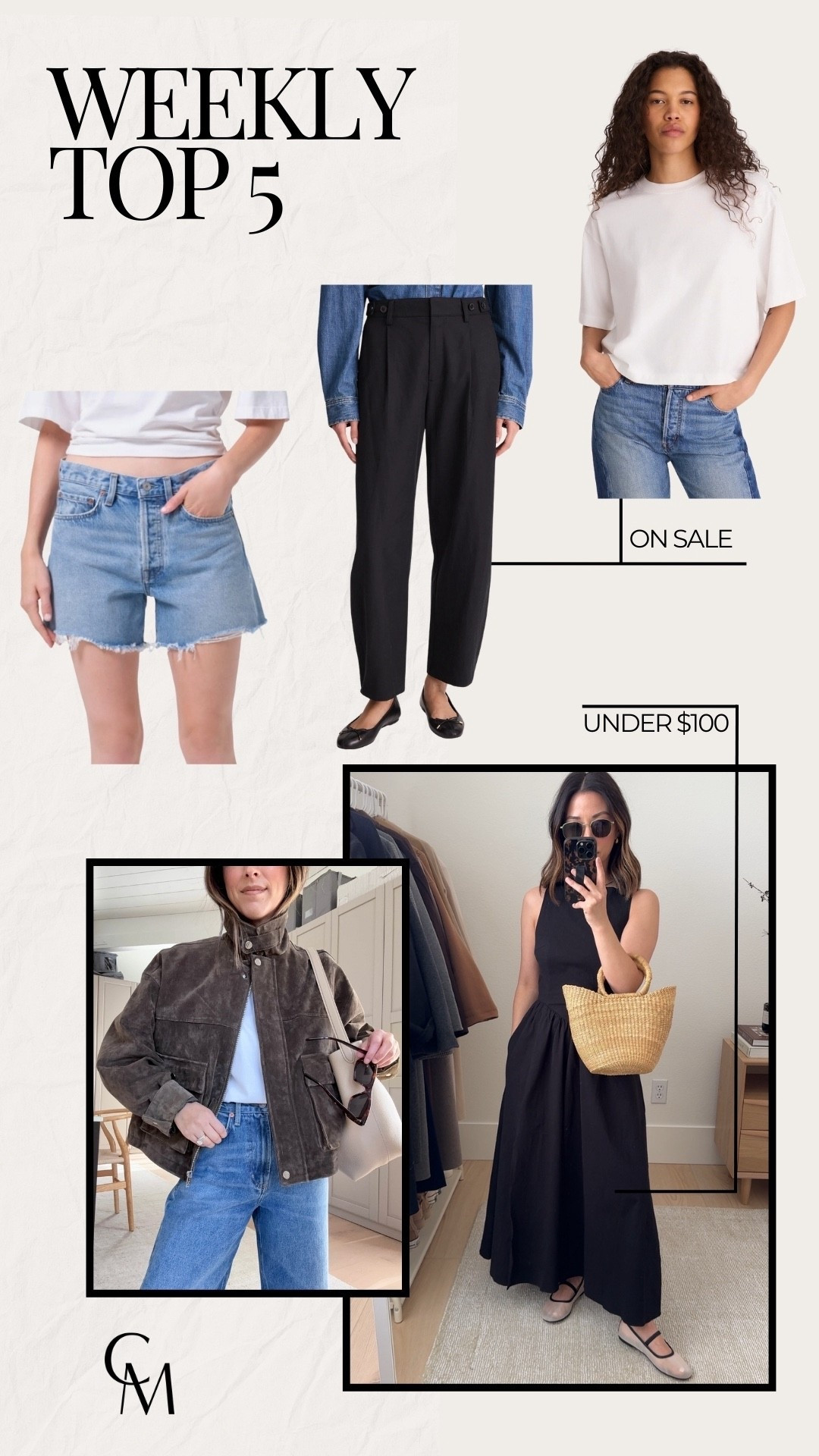 Weekly top 5. Weekly bestsellers. Many on sale! 

Madewell boxy crop tee- TTS (I sized up, but didn’t need to)
Madewell barrel-leg pant regular 2
Astr the label bow back dress xs
Zara leather bomber xs
AGOLDE Parker denim shorts 25 (sized up) 

Spring style, petite style, dresses 

#LTKPetite #LTKSaleAlert #LTKSeasonal