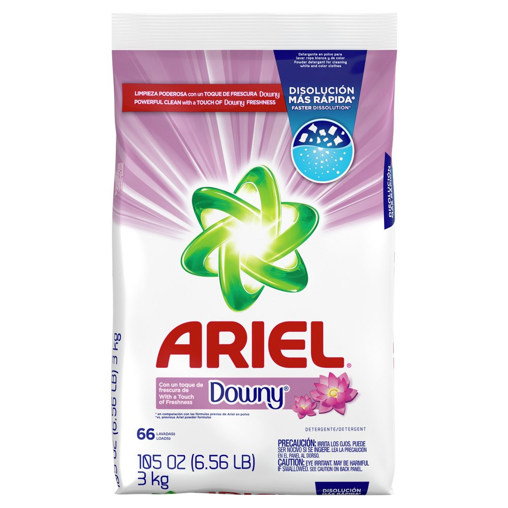 Ariel with Touch of Downy, 66 Loads Powder Laundry Detergent, 105 oz | Walmart (US)