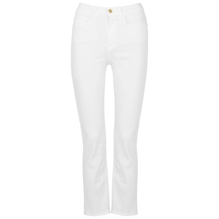 Frame Le High Straight White Jeans | Harvey Nichols (Global)