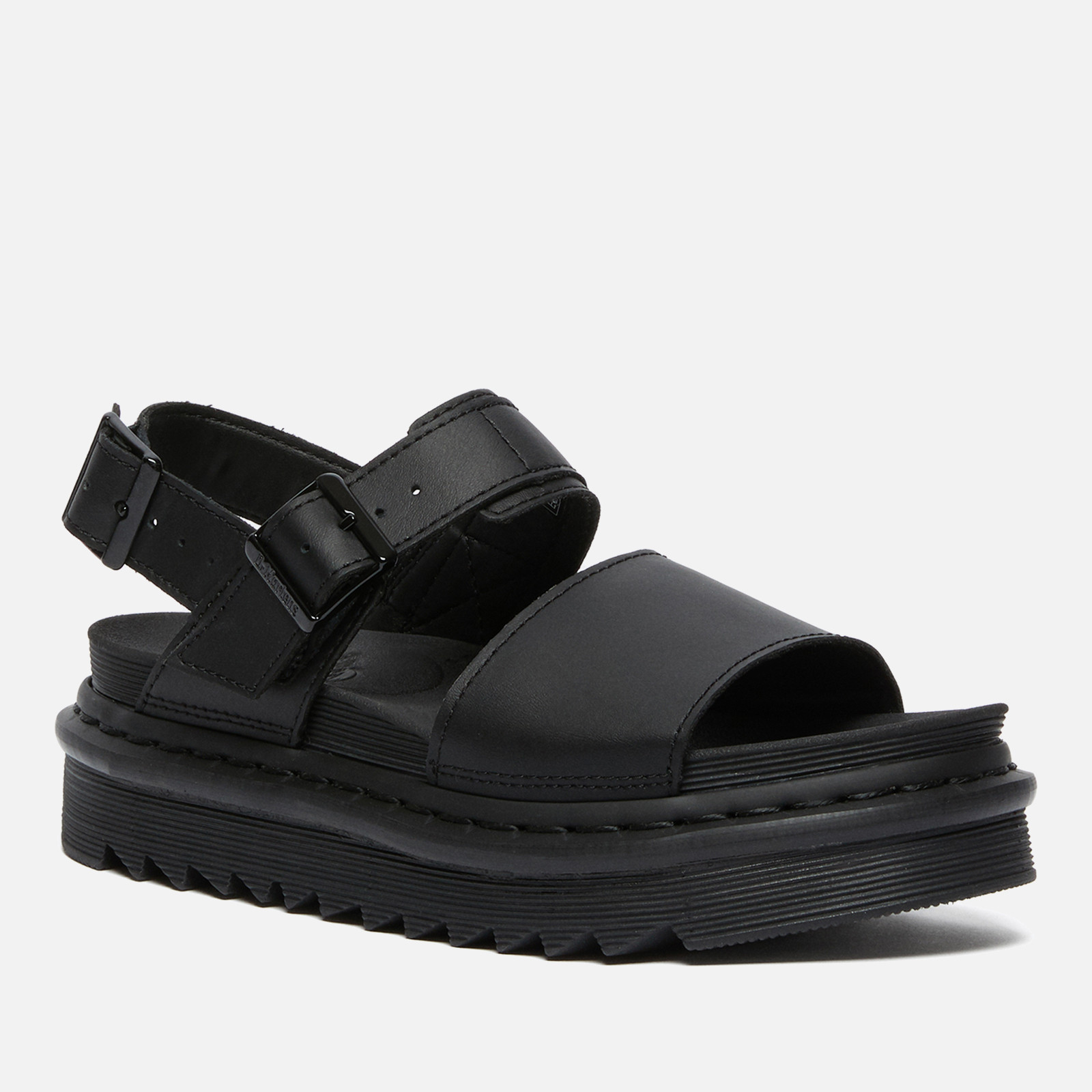 Dr. Martens Women's Voss Leather Strap Sandals - Black - UK 6 | Allsole (Global)
