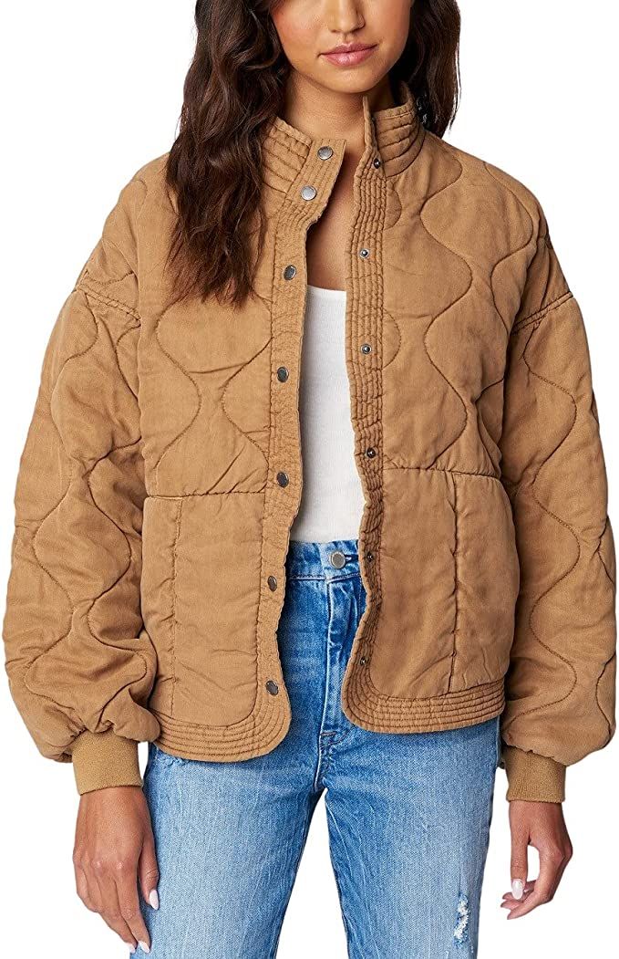 [BLANKNYC] Womens Luxury Clothing Tencel Drop Shoulder Quilted Jacket | Amazon (US)