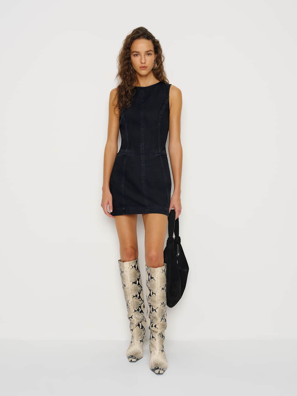 Citron Denim Mini Dress | Reformation (Global)
