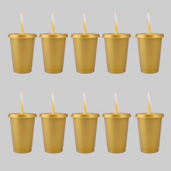 10ct Gold Glitter Cups - Bullseye's Playground™ | Target