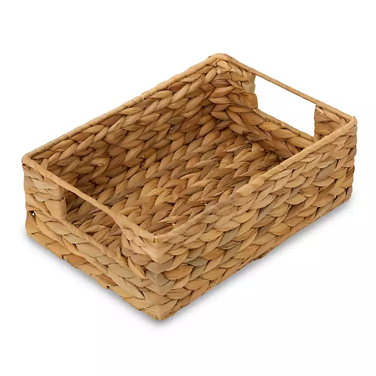 New! Small Water Hyacinth Rectangular Basket | Kirklands