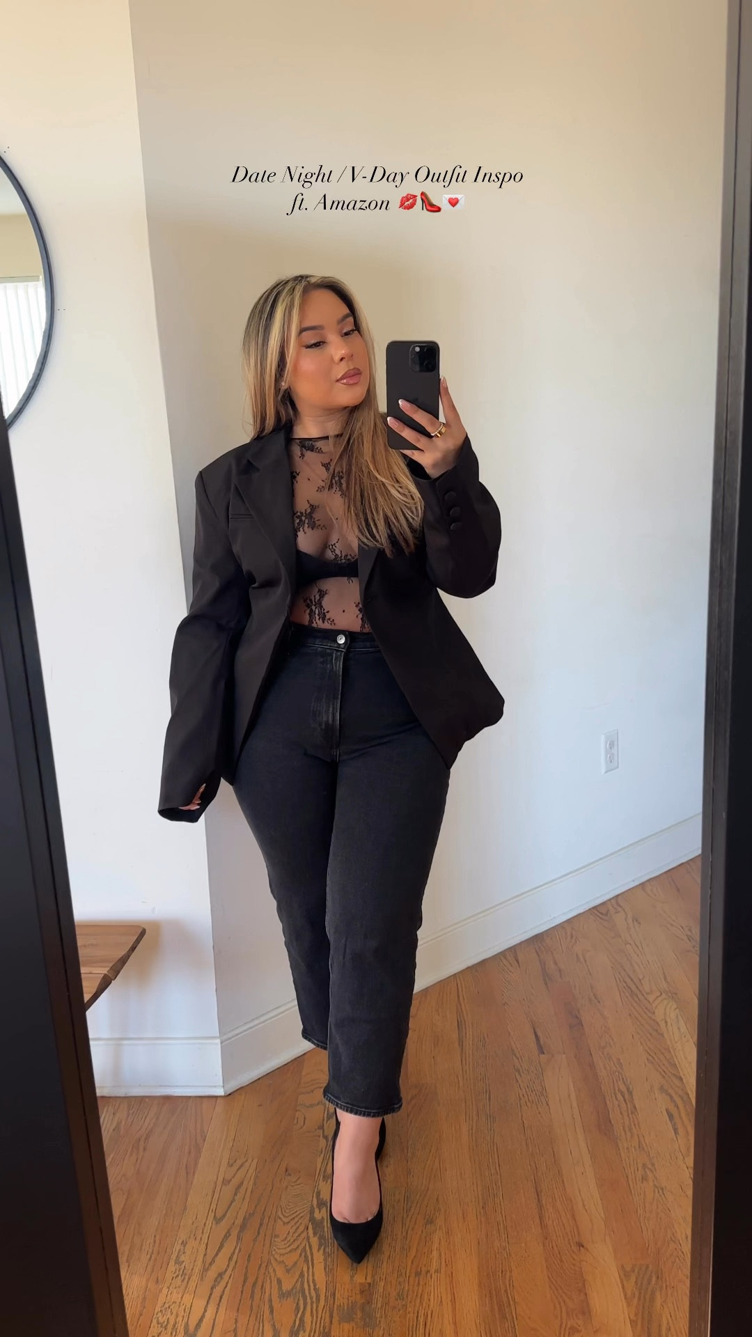 Date Night | V-Day Outfit Inspo💋👠💌

Mesh Top: M
Jeans: 30 Curve Love 
Blazer: US10 
Beige Sweater: L 
Wine Leather Pants: 10 
Black & Red Midi Dress with Shapewear: L
Sweater Dresses: all M 

#LTKSeasonal #LTKStyleTip #LTKMidsize