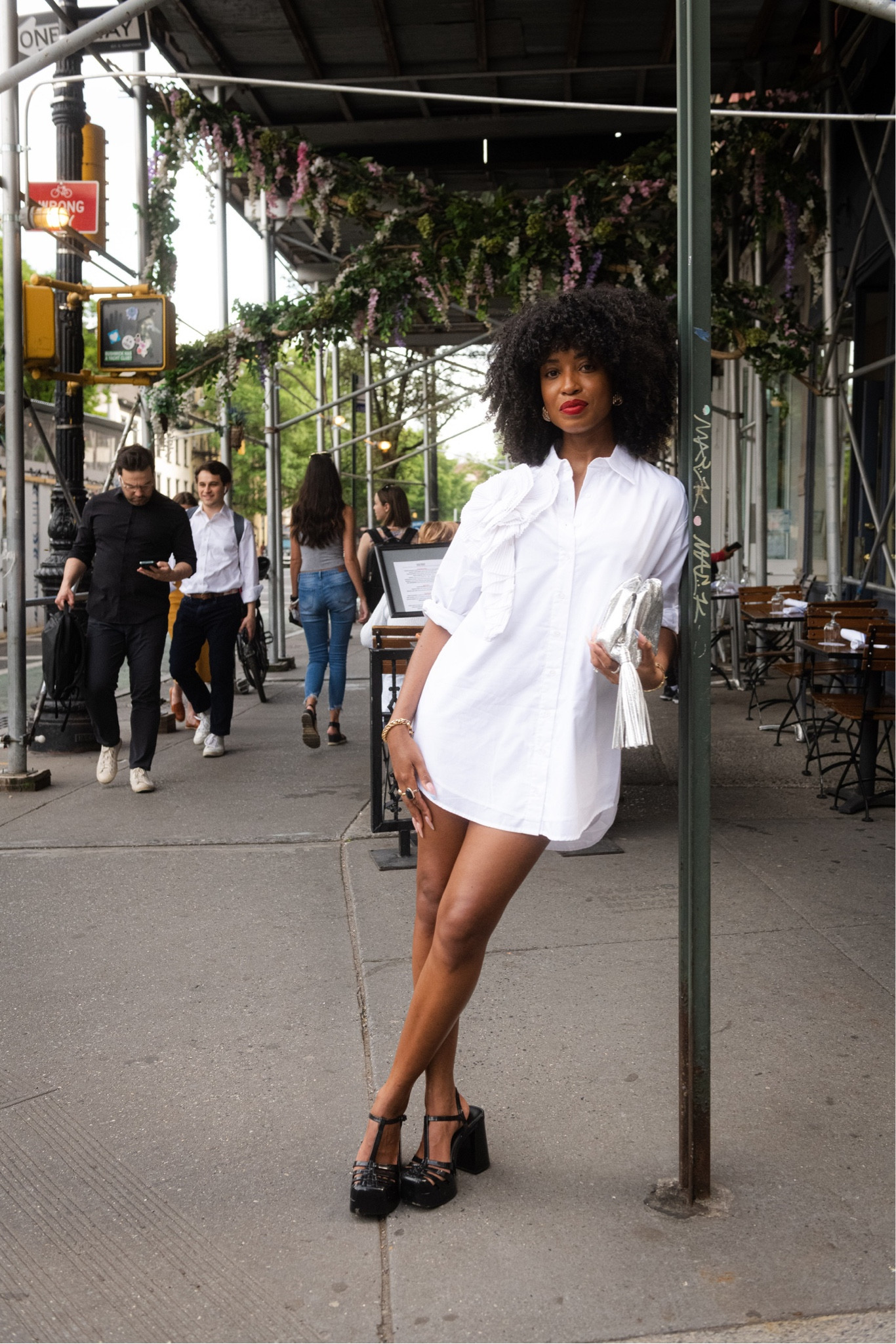 White shirt dress with floral appliqué that feels cool in the summer heat, but can also be paired with jeans for the fall and winter!

#LTKSeasonal #LTKstyletip