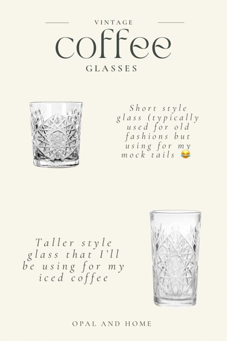 New iced coffee glasses! Vintage inspired

#LTKhome