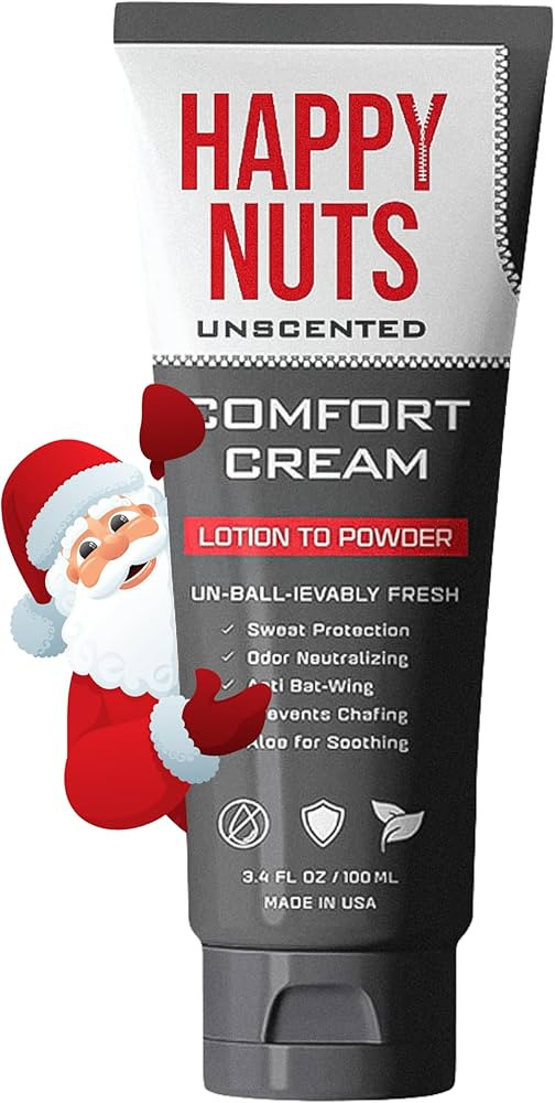 HAPPY NUTS Comfort Cream Deodorant For Men: Anti-Chafing Sweat Defense, Odor Control, Aluminum-Fr... | Amazon (US)