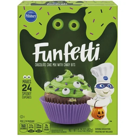 Pillsbury Funfetti Slime Chocolate Cake Mix with Colored Bits, 15.25 Oz Box | Walmart (US)
