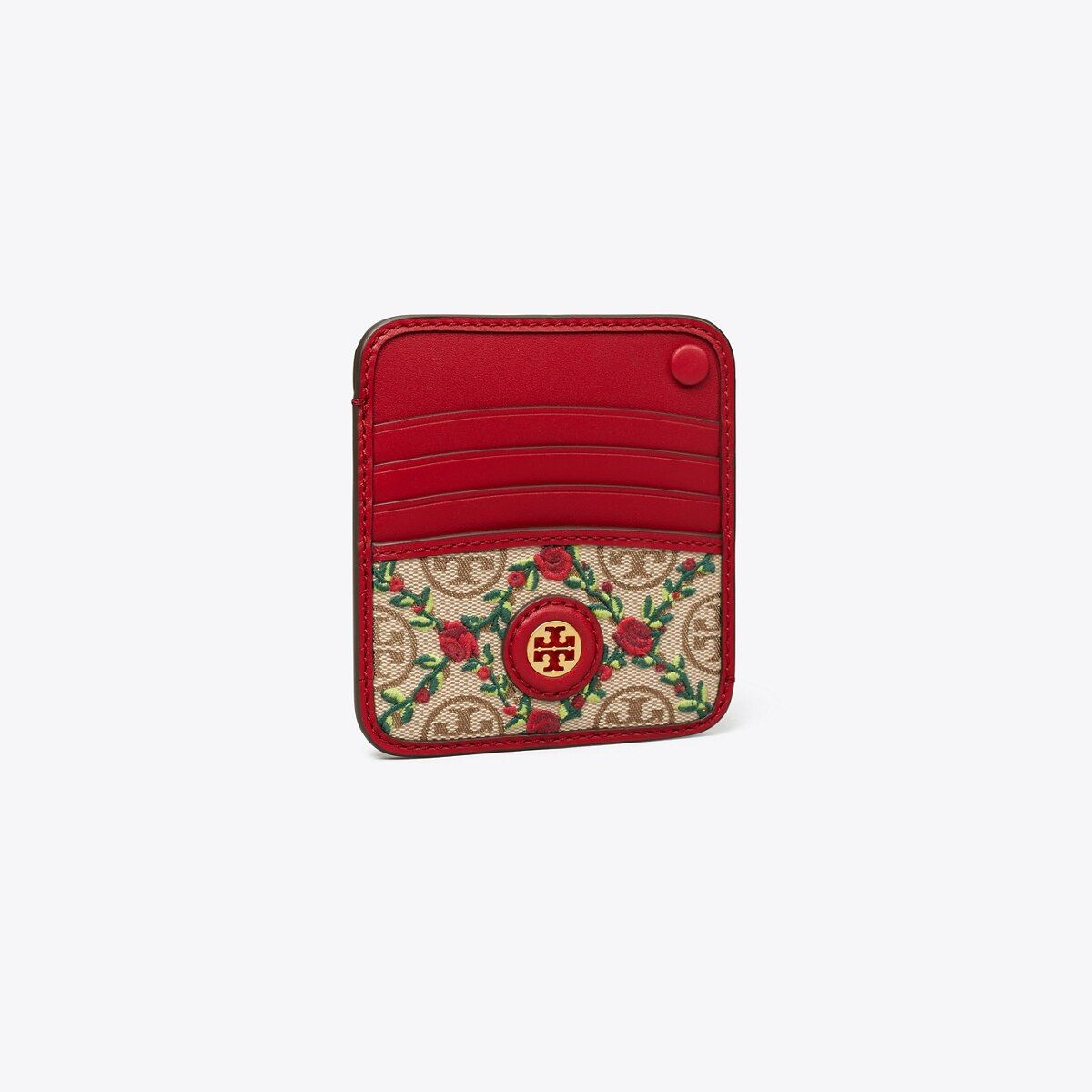 T Monogram Embroidered Card Case | Tory Burch (US)