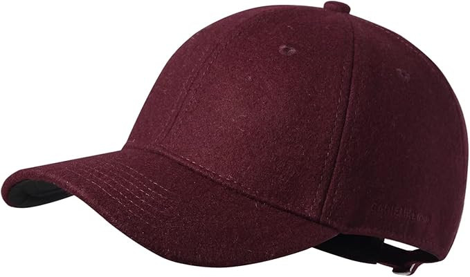 GADIEMKENSD Unstructured Wool Baseball Caps Winter Warm Hat Adjustable | Amazon (US)