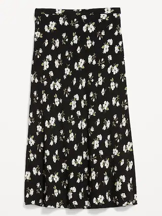 Crepe A-Line Midi Skirt | Old Navy (US)