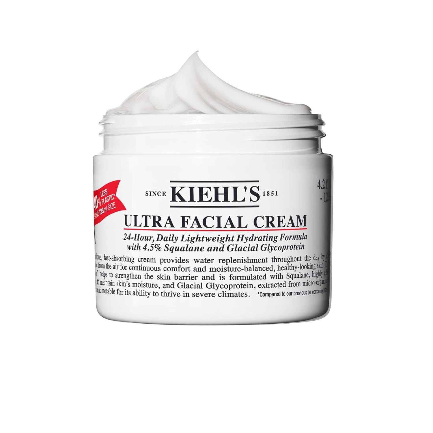 Kiehl's Ultra Facial Cream, with 4.5% Squalane to Strengthen Skin's Moisture Barrier, Skin Feels ... | Amazon (US)