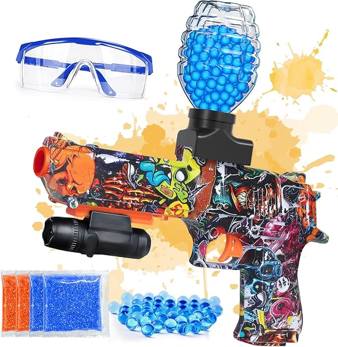 Anstoy Automatic Gel Ball Blaster, Light Waterproof Splatter Ball Blaster Gelfire Toy with Gel Ro... | Amazon (US)
