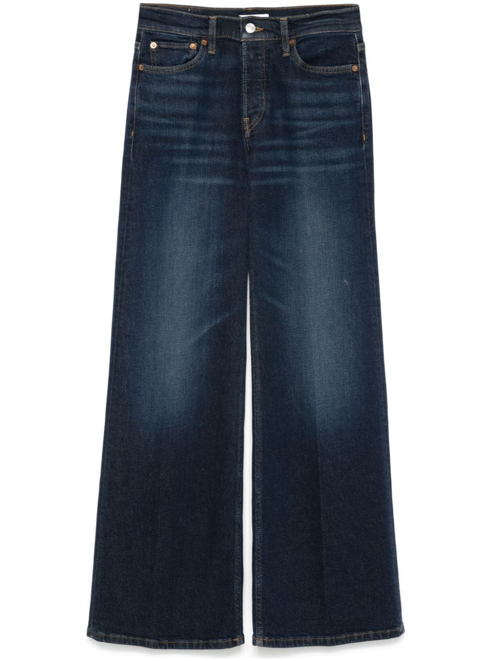 RE/DONE mid-rise wide-leg jeans - Blue | Farfetch Global