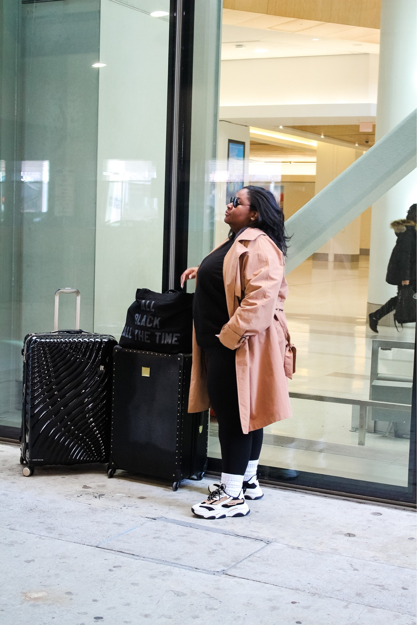 
Plus size travel day outfit idea.

Plus size style. Plus size fashion. Travel day. Plus size travel outfit. Trench coat. Plus size travel. Curvy fashion. Curvy style. Chunky sneakers. Street style. Plus size street style. Curvy street style. Curvy loungewear. Plus size loungewear. Airport outfit idea

#LTKcurves #LTKstyletip