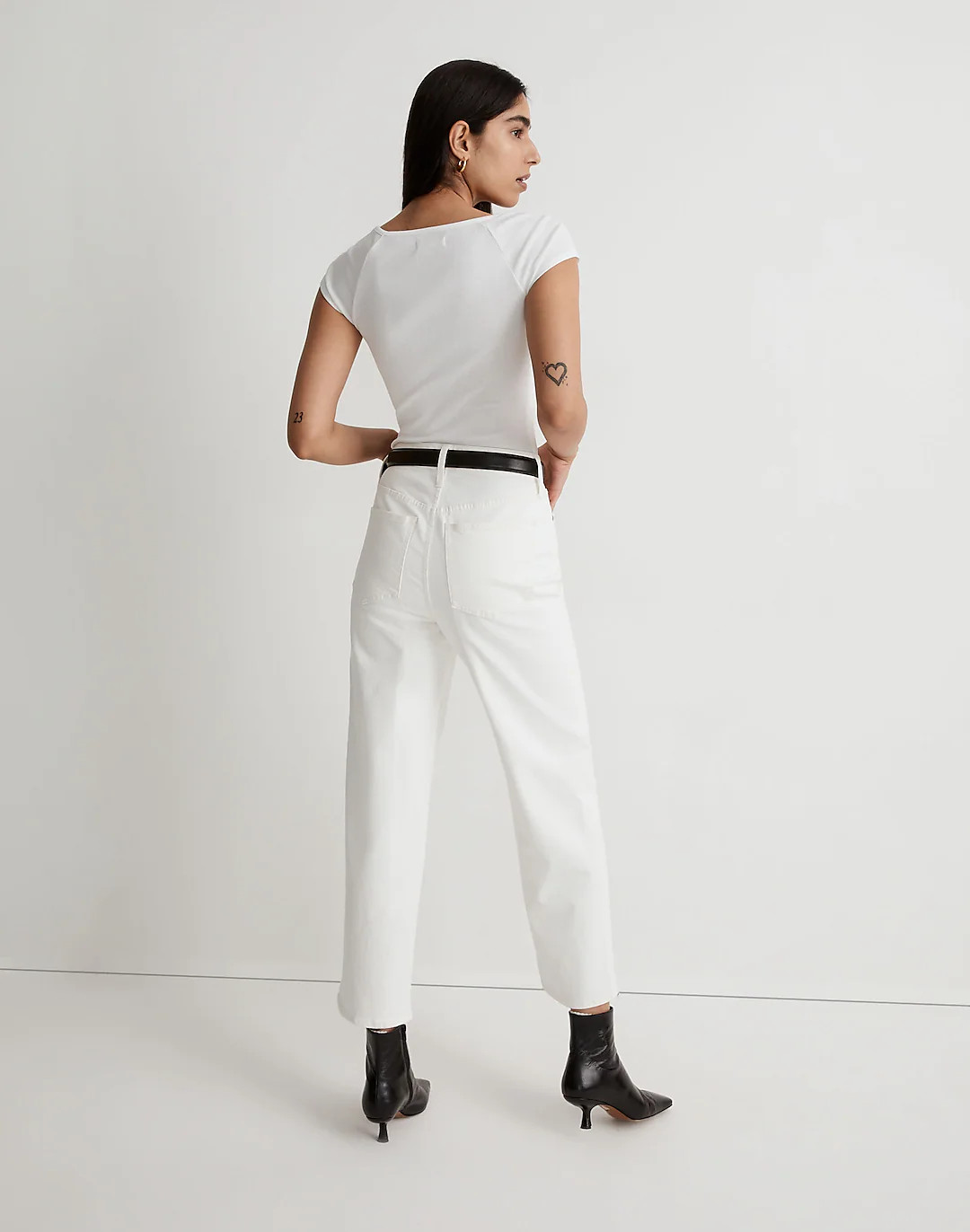 The Perfect Vintage Wide-Leg Crop Jean in Tile White | Madewell