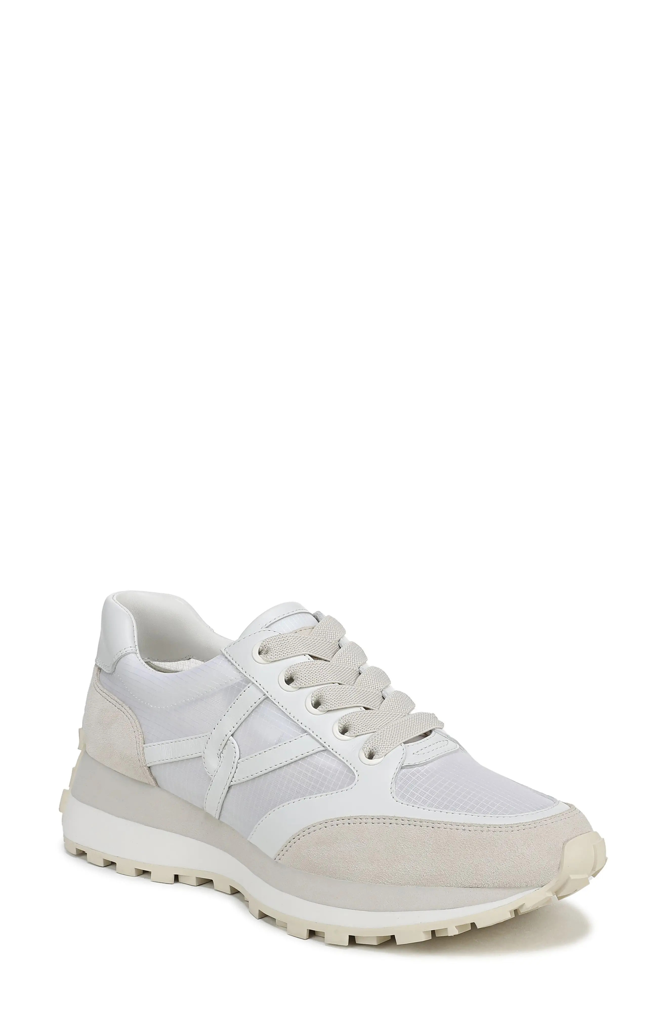 Veronica Beard Valentina Wedge Sneaker in Sand/Silver at Nordstrom, Size 8.5 | Nordstrom